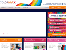 Tablet Screenshot of colormaxuk.com
